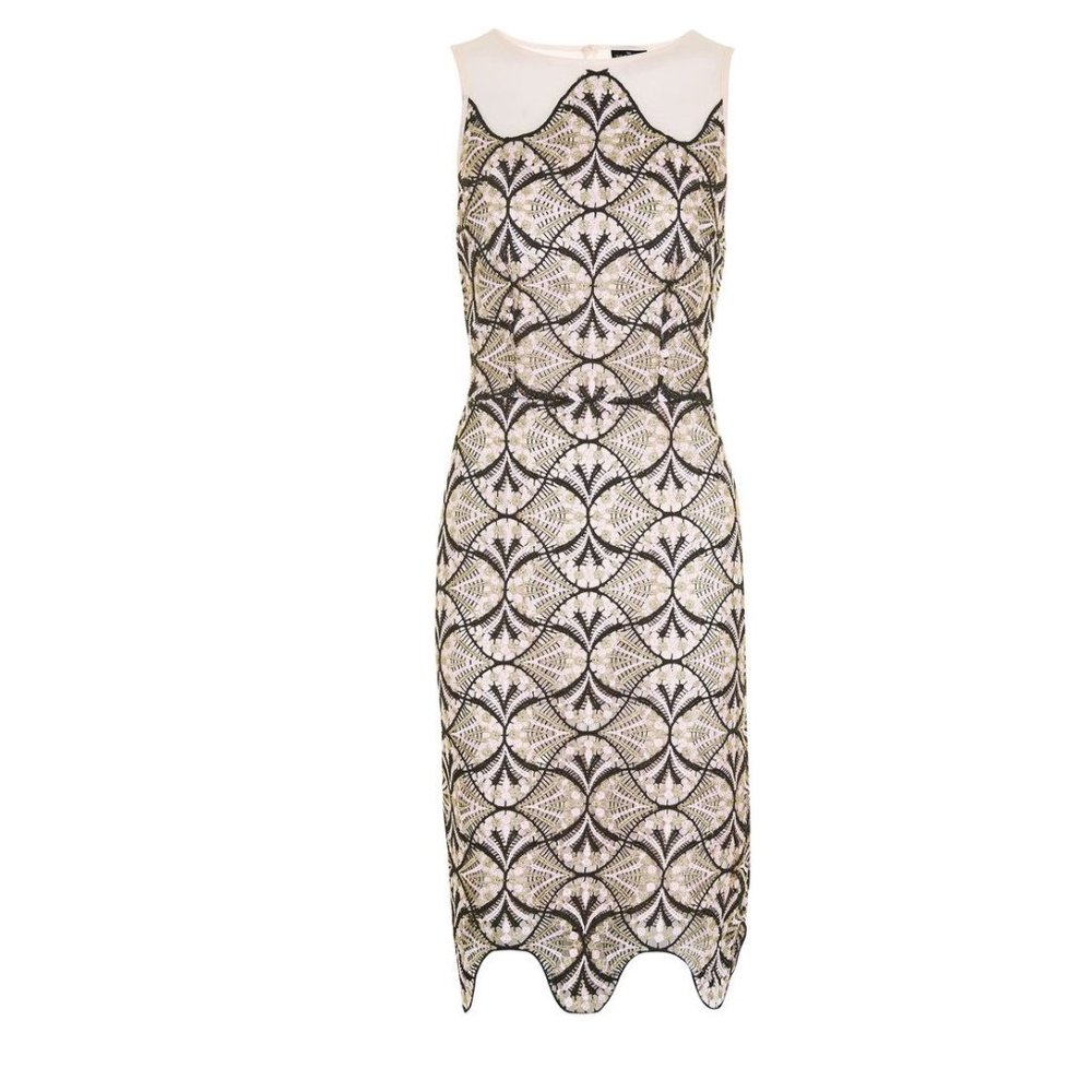 Topshop Lemonade Pink Embroidered Mini Dress, US 0
